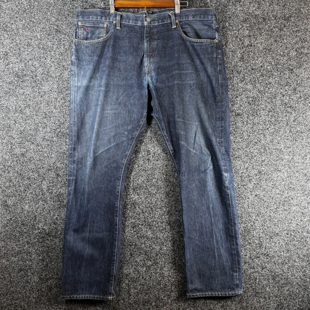 Polo Ralph Lauren Authentic Dungarees Dark Wash Straight Leg Jeans Mens 40x32